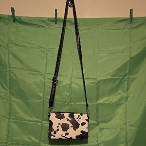 Source Unknown Monochrome Cow Print Crossbody Bag
